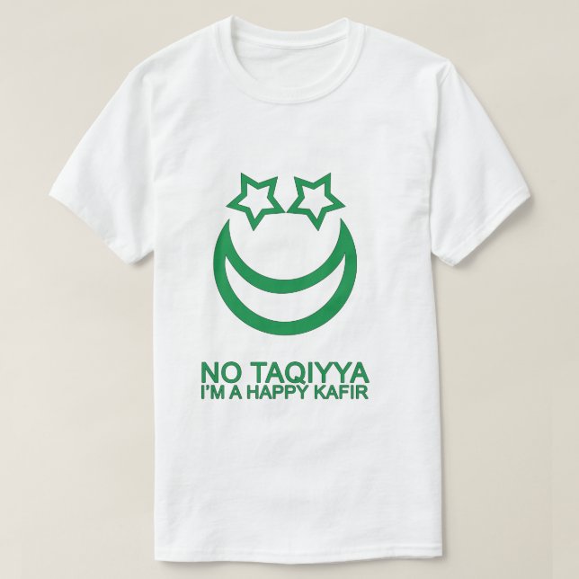 T-shirt Aucun Taqiyya je suis une satire religieuse de (Design devant)