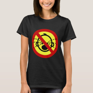T-shirt AUCUN ⚠ thaïlandais de signe d'aéroport de ⚠