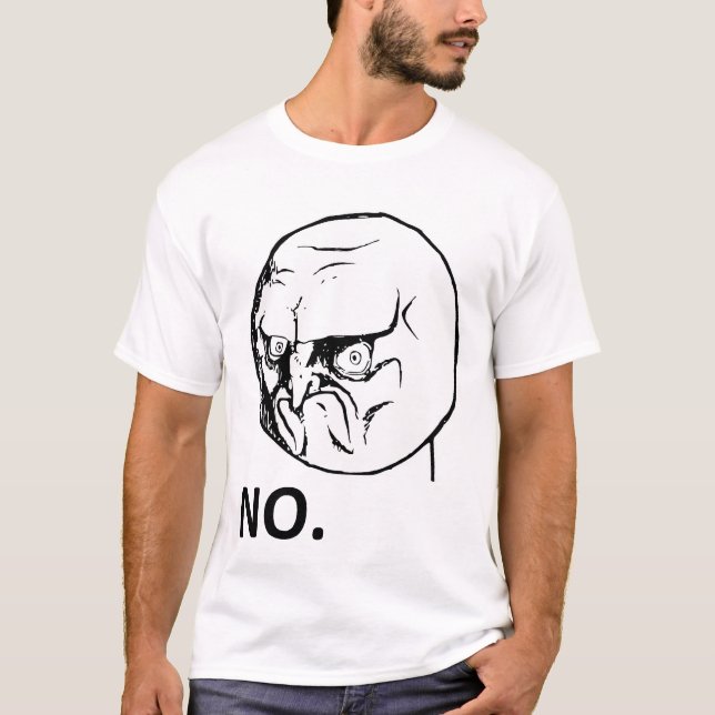 T-shirt Aucun visage fâché Rageface Meme de rage comique (Devant)