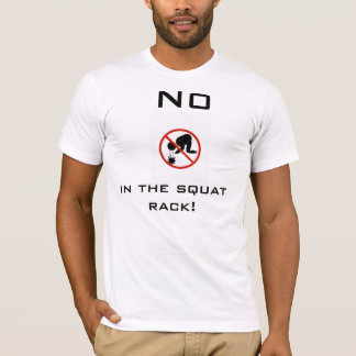 T-shirt Aucun vomir dans le support accroupi