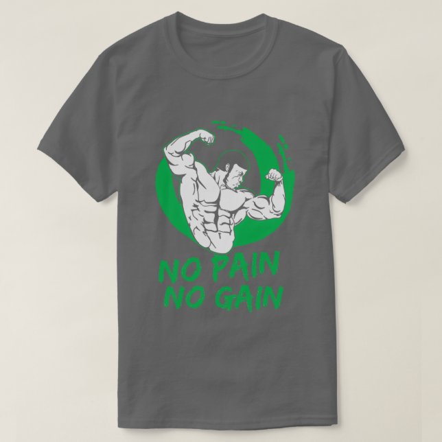 T-shirt Aucune douleur aucun gain 5 (Design devant)