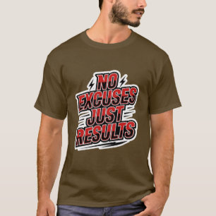 T-shirt Aucune Excuse Juste Des Résultats – Motivation Ath