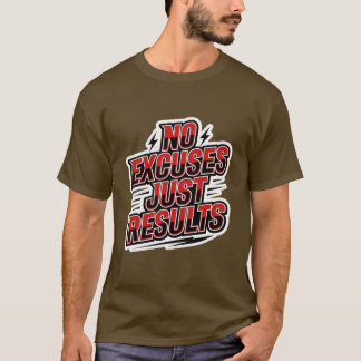 T-shirt Aucune Excuse Juste Des Résultats – Motivation Ath