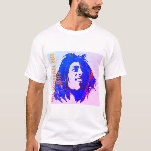 T-shirt Aucune femme pas pleurer bob marley