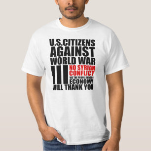 T-shirt AUCUNE GUERRE SUR la SYRIE, guerre mondiale III