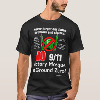 T-shirt Aucune mosquée de victoire de 9/11 à point zéro !