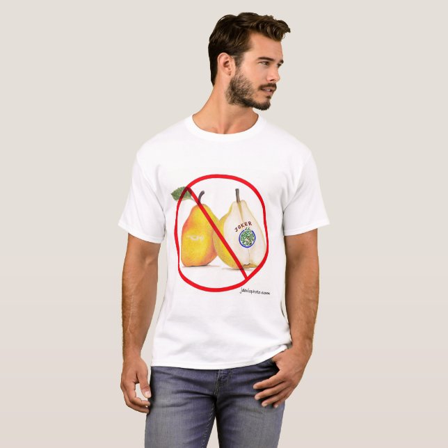 T-shirt Aucuns jokers avec la chemise de poires (Devant entier)