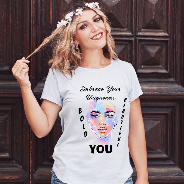 T-shirt Audacieux et beau : Embrassez votre caractère uniq (Créateur téléchargé)