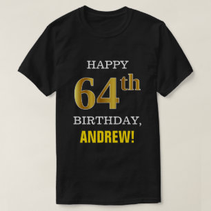 T-shirt Audacieux, noir, anniversaire d'or de Faux