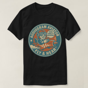 T-shirt Audiogram Aviateur Voler & Entendre