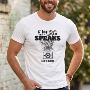 T-shirt Audiophile Energy parle plus fort Graphique d'onde