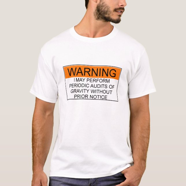 T-shirt Audits d'avertissement de gravité - orange et noir (Devant)