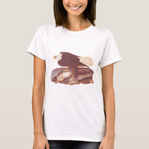T-shirt Audubon Classic Bald Eagle avec poisson frais