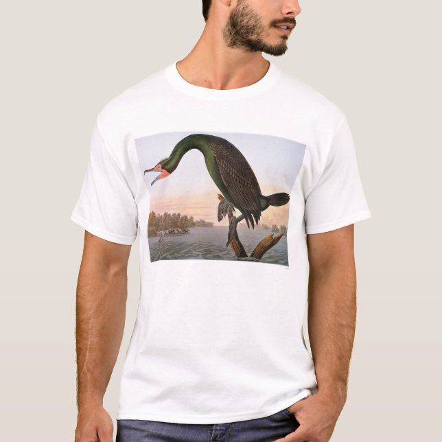 T-shirt Audubon : Double Cormorant crêté (Devant)