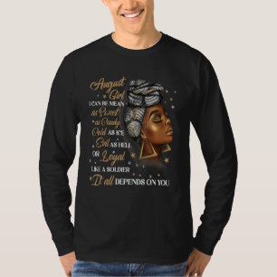 T-shirt August Girl Afro Locs Girl Black Women Queen Birth