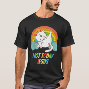T-shirt Aujourd'hui Pas Jésus Diable Adoration Drôle Satan