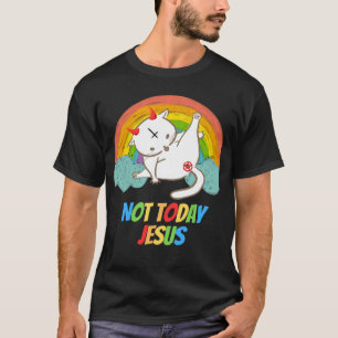 T-shirt Aujourd'hui pas Jésus Diable Adoration Satanique H
