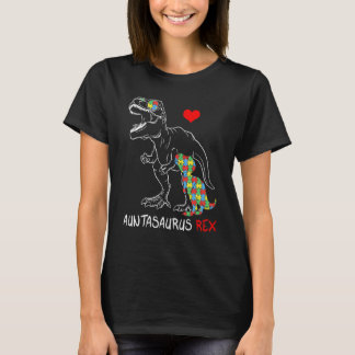 T-shirt Auntasaurus Auntie Rex Autism Awareness Mother's D