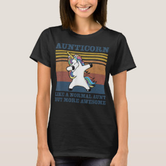 T-shirt Aunticorn Like A Normal Aunt Vintage Unicorn Funny