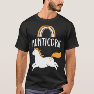 T-shirt Aunticorn Tante Cute Unicorn Famille Femmes