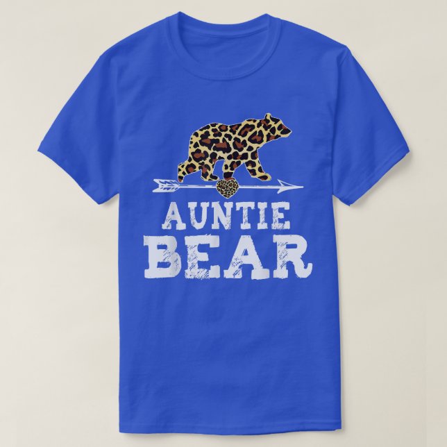 T-shirt Auntie Bear Cheetah Leopard 57  (Design devant)