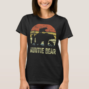 T-shirt Auntie Bear Matching Family Cub 3 kids Mother's Da