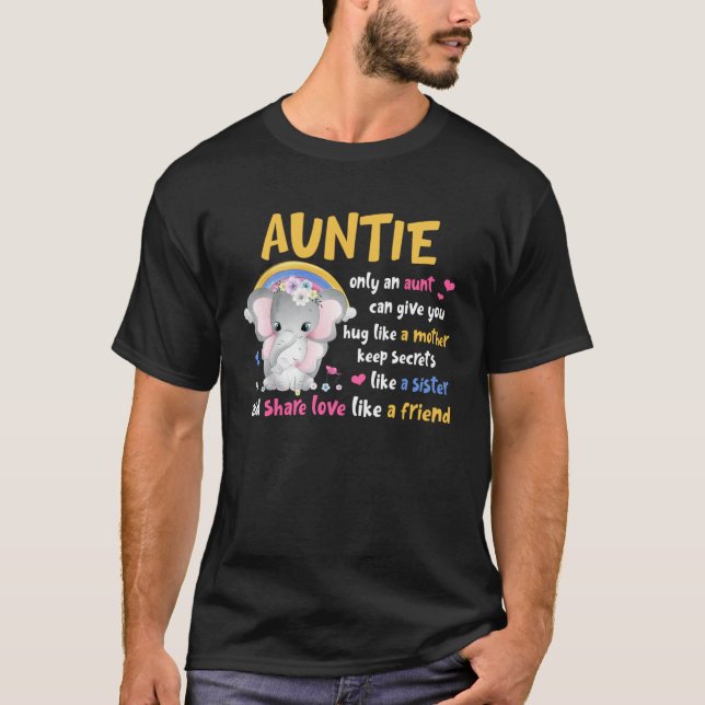 T-shirt Auntie  Hug Like A Mother Keeps Secrets Like A Sis (Devant)