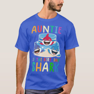 T-shirt Auntie of the birthday shark shirt birthday family