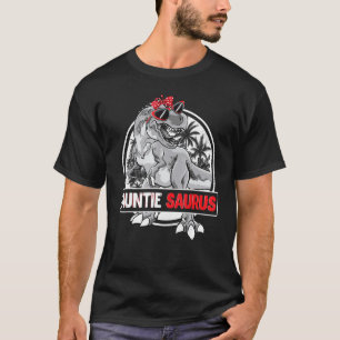 T-shirt Auntiesaurus T rex Dinosaur Auntie Saurus Famille 