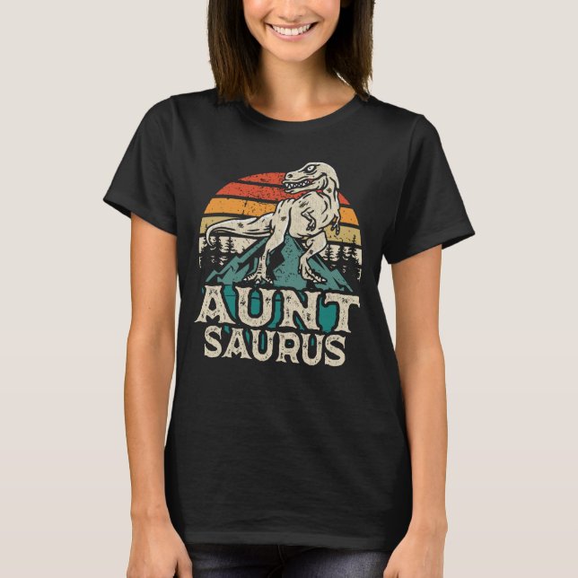 T-shirt Auntsaurus Dinosaur T Rex Tante Saurus Corresponda (Devant)