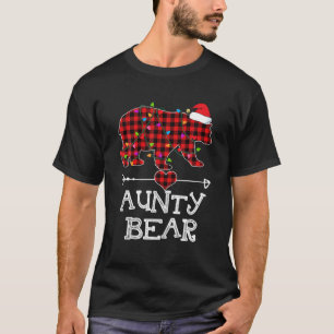 T-shirt Aunty Bear Pajama Red Plaid Buffalo Fami