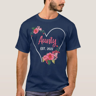 T-shirt Aunty Est 2022 , Niece Nephew Pregnancy Announceme