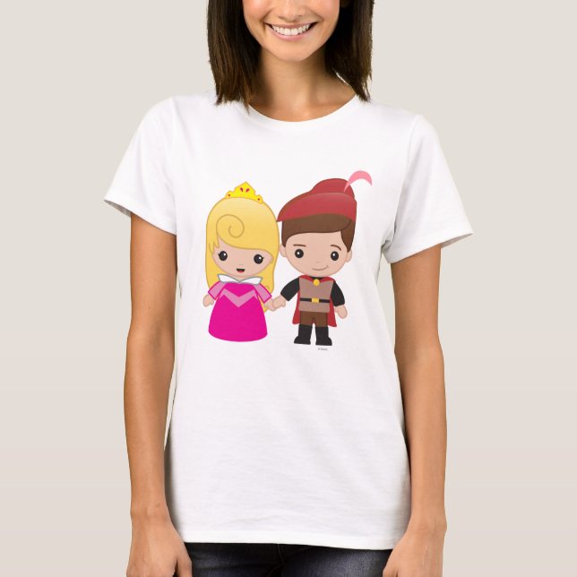 T-shirt Aurora et le prince Philip Emoji 2 (Devant)