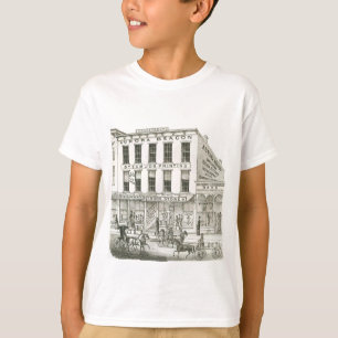 T-shirt Aurora Illinois Aurora Beacon News 1871 Stone Lith