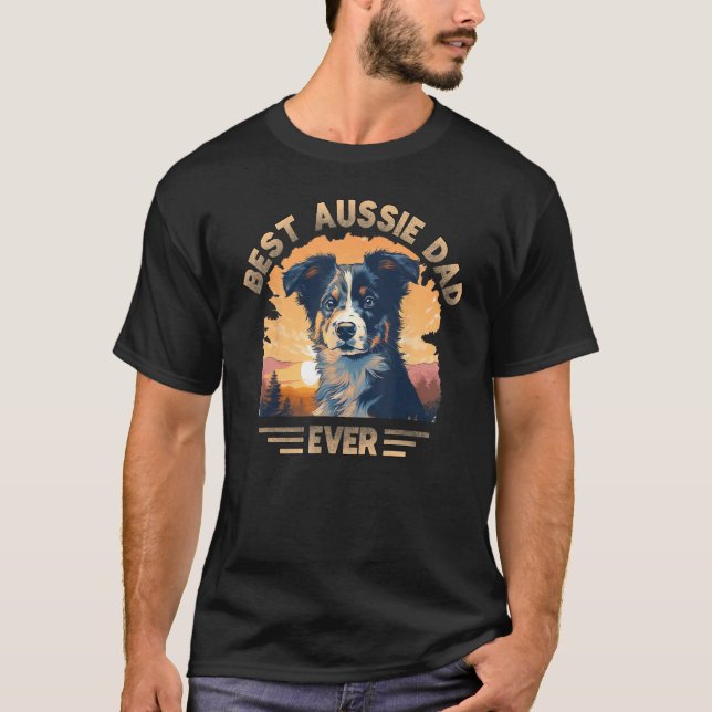 T-shirt Aussie DAD Australian Shepherd 1 (Devant)