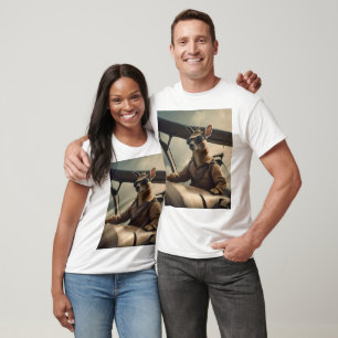 T-shirt Aussie Kangaroo Avion Pilote,