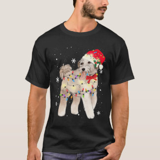 T-shirt Aussiedoodle Chien Noël Lumière Noël Maman Papa Ca