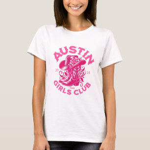 T-shirt austin bachelorette fête cowboy bottes rose