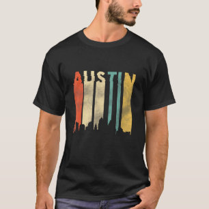 T-shirt Austin Skyline Texas États-Unis Tx Vacances Retro 