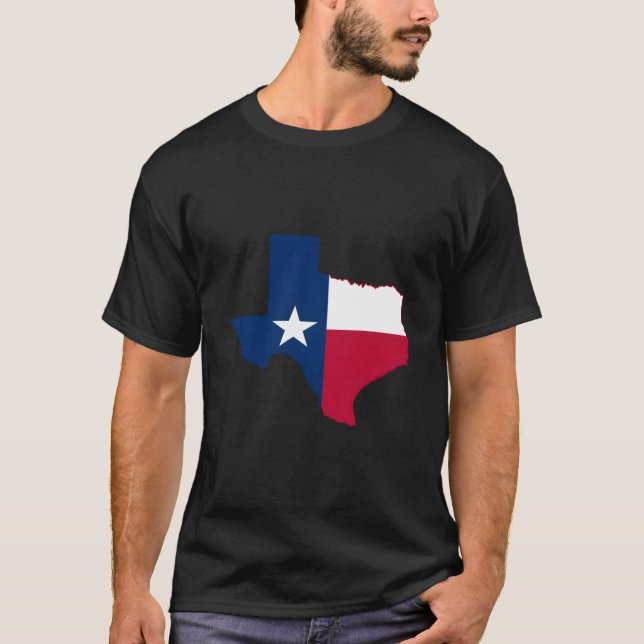 T-shirt Austin Texas Flag State Texas Map Flag (Devant)