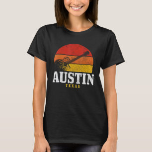 T-shirt Austin Texas Guitare Musique Country Folk Jazz Vin