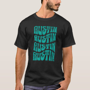 T-shirt Austin Texas Retro 60s les années 70 Style Distres