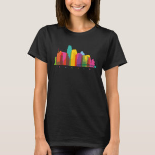 T-shirt Austin Texas USA Skyline Silhouette Plan