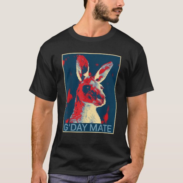 T-shirt Australia G Day Mate Funny Kangaroo Australian Sym (Devant)