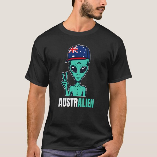 T-shirt Australian Alien Australia Flag Aussie (Devant)