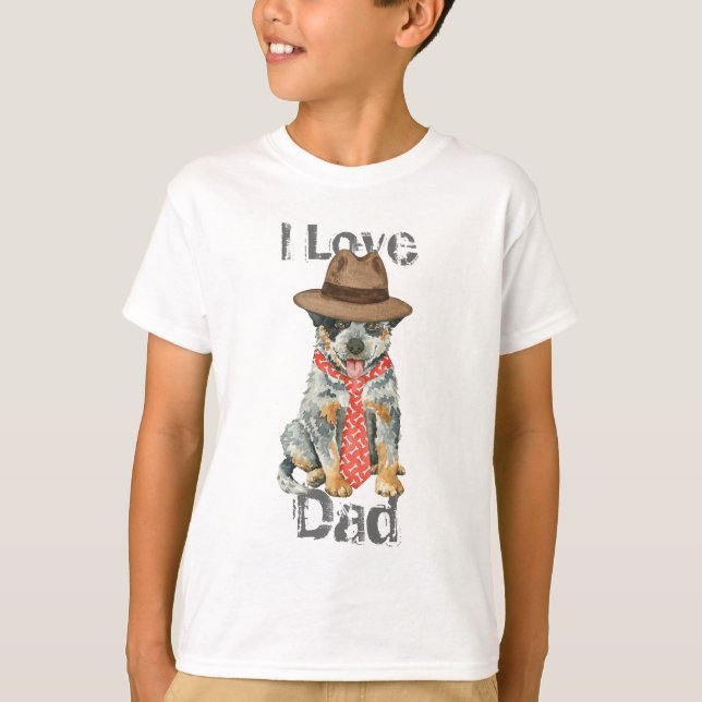 T-shirt Australian Cattle Chien Papa (Devant)