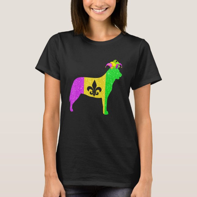 T-shirt Australian Cattle Dog Lover Mardi Gras Carnival Pa (Devant)