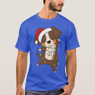 T-shirt Australian Shepherd Joyeux Noël Fairy Lights D