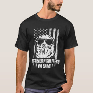 T-shirt Australian Shepherd Mom Cool Vintage Retro Proud A