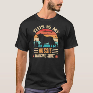 T-shirt Australian Shepherd Walking Aussie Dog Walker